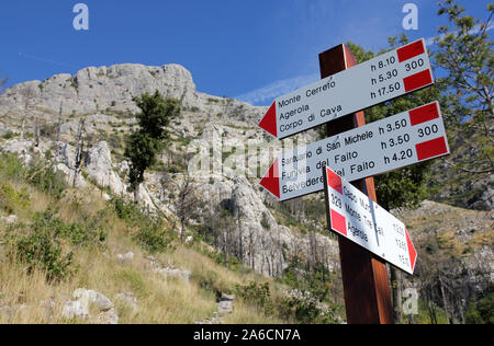 Wanderwege della Caserma Forestale Sorrent Halbinsel Italien Stockfoto