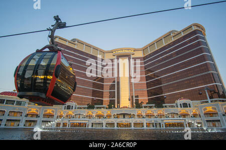 Besuch des Wynn Palace Hotel in Macau in Taipa Island Seite während der Wasser zeigen, dieser Ort ist einfach fantastisch mit seinen luxuriösen Design und die Kabel c Stockfoto