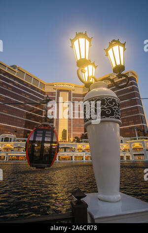 Besuch des Wynn Palace Hotel in Macau in Taipa Island Seite während der Wasser zeigen, dieser Ort ist einfach fantastisch mit seinen luxuriösen Design und die Kabel c Stockfoto