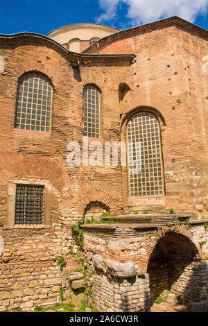 Das Äußere des sechsten Jahrhunderts Hagia Eirene, auch genannt die Hagia Irene und Aya Irini, einer griechisch-orthodoxen Kirche im äußeren Hof entfernt Stockfoto