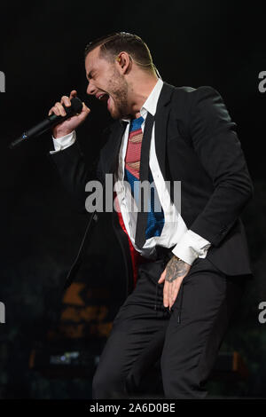 Liam Payne durchführen an den Kuss Haunted House Party an der SSE Wembley, Wembley, London. Stockfoto