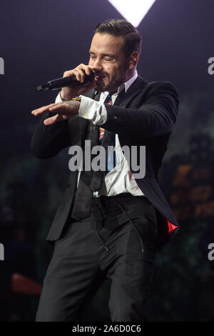 Liam Payne durchführen an den Kuss Haunted House Party an der SSE Wembley, Wembley, London. Stockfoto