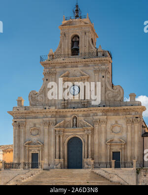 Basilica di San Sebastiano in Palazzolo Acreide, Sizilien Stockfoto