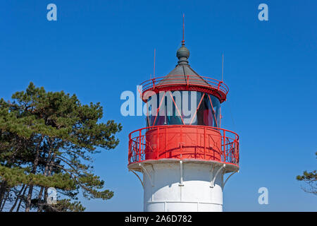 Die südliche Leuchtturm auf Hiddensee, Mecklenburg Western-Pomerania, Deutschland. Stockfoto