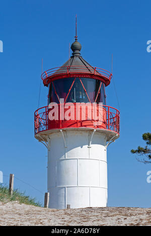 Die südliche Leuchtturm auf Hiddensee, Mecklenburg Western-Pomerania, Deutschland. Stockfoto