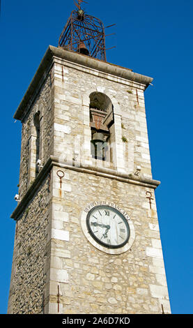 Uhr- und Glockenturm Clavier Var Provence Frankreich Stockfoto