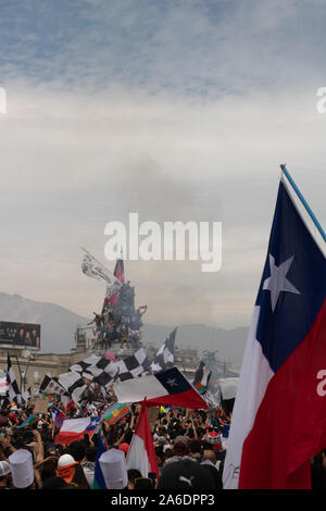 Chile Proteste. La Marcha más Grande de Chile, mehr als 1 Millionen Demonstranten Stockfoto