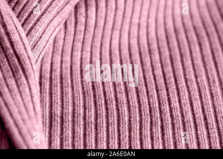 Rosa pullover Textur hautnah. Background Stockfoto