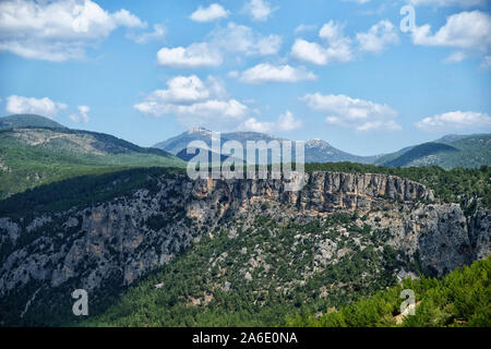 Wald und Berg Struktur in der Ägäischen Region Stockfoto