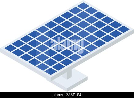 Solar Panel Symbol, isometrische Stil Stock Vektor