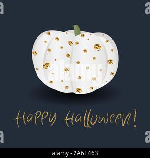 Postkarte für Halloween. der Banner ist dunkel. Poster mit Kürbissen. Die Nacht der lebenden 3. Stock Vektor