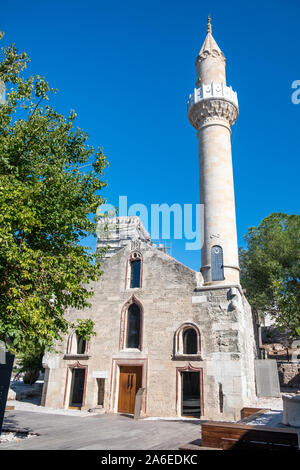 Kizilhisarli Mustafa Pasa Moschee in der Burg von Bodrum, Türkei. Stockfoto