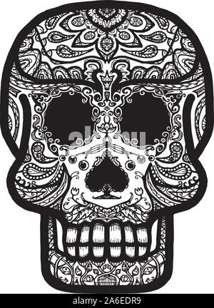 Mexikanische Calavera Schädel - Dia de Muertos Stock Vektor