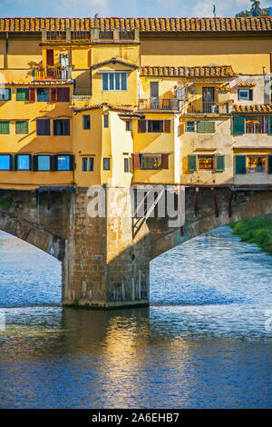 Der Ponte Vecchio in Florenz Italien Toskana Stockfoto