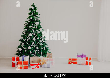 Frohes neues Jahr Weihnachten Home Interior Geschenke Spielzeug Baum Winter Urlaub Stockfoto