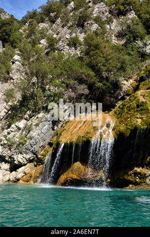 Wasserfall in der Verdon Schlucht in der Nähe der See von Sainte Croix Stockfoto