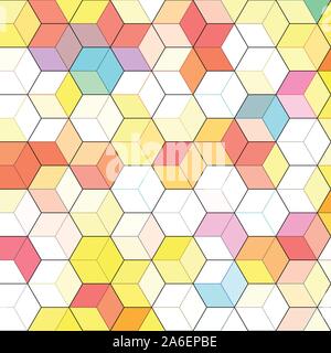Zusammenfassung Hintergrund mit bunten hex Polygone Stock Vektor
