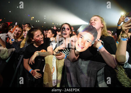 Liam Payne durchführen an den Kuss Haunted House Party an der SSE Wembley, Wembley, London. Stockfoto