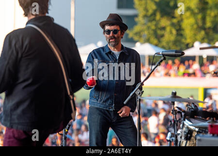 MADRID - SEP 7: Aale (Band) im Konzert an Dcode Music Festival führen Sie am 7. September 2019 in Madrid, Spanien. Stockfoto