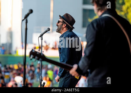 MADRID - SEP 7: Aale (Band) im Konzert an Dcode Music Festival führen Sie am 7. September 2019 in Madrid, Spanien. Stockfoto