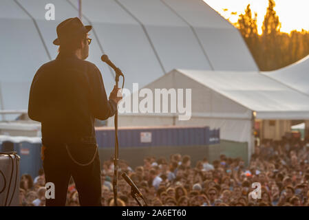 MADRID - SEP 7: Aale (Band) im Konzert an Dcode Music Festival führen Sie am 7. September 2019 in Madrid, Spanien. Stockfoto