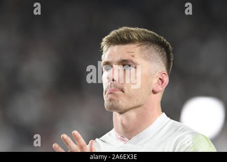 Yokohoma, Japan. 26 Okt, 2019. Owen Farrell von England nach 2019 Rugby World Cup Halbfinale zwischen England und Neuseeland Gleiches an der International Stadium Yokohama Yokohama, Japan am 26. Oktober 2019. Foto von Tadashi Miyamoto Credit: Lba Co.Ltd./Alamy leben Nachrichten Stockfoto