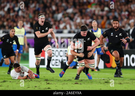 Kanagawa, Japan. 26 Okt, 2019. Scott Barrett (NZL): Rugby 2019 Rugby World Cup 2019 Rugby World Cup Halbfinale zwischen England 19-7 Neuseeland an International Stadium Yokohama in Kanagawa, Japan. Credit: yohei Osada/LBA SPORT/Alamy leben Nachrichten Stockfoto