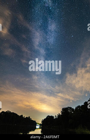Milky way Galaxy over Bavaria Stockfoto