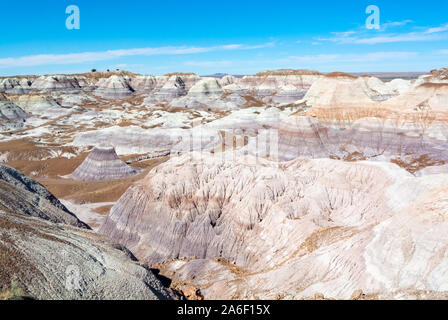 Panoramablick über Landschaft Petrified Forest National Park, Arizona, USA, Vereinigte Staaten von Amerika Stockfoto