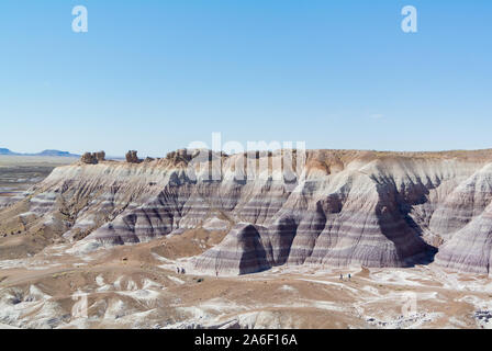 Panoramablick über Landschaft Petrified Forest National Park, Arizona, USA, Vereinigte Staaten von Amerika Stockfoto