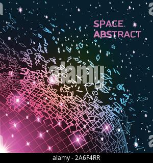Zusammenfassung Hintergrund mit explodierte glänzend Raster Stock Vektor