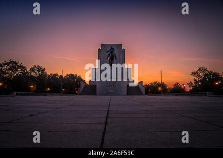 National Memorial an Vitkov ist Funktionalistischen Denkmal wurde im 1929-38 zu Ehren des Tschechoslowakischen legionnaires gebaut. Besucher können sehen, zwei permanente. Stockfoto