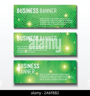 Satz von drei Business Banner Stock Vektor