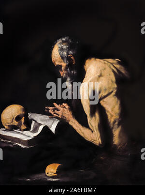 Der hl. Paulus die Einsiedler 1635-1640 von Jose de Ribera 1591-1652 Spanien, Spanisch Stockfoto