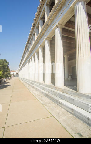 Eine schöne Marmor-tempel, die während toller Tag rund um die antike Agora von Athen, dieser wunderschönen archäologischen Park wird Sie begeistern! Stockfoto