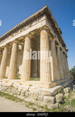 Eine schöne Marmor-tempel, die während toller Tag rund um die antike Agora von Athen, dieser wunderschönen archäologischen Park wird Sie begeistern! Stockfoto