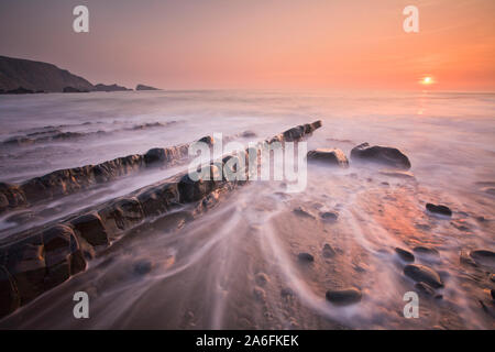 Welcombe Mund, Bideford, Devon, England, Großbritannien Stockfoto