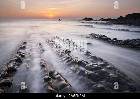 Welcombe Mund, Bideford, Devon, England, Großbritannien Stockfoto