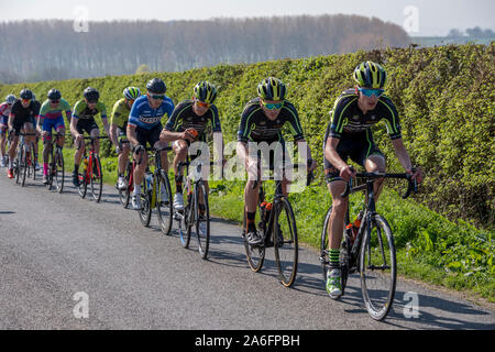 Amateur radfahren Straße Rennen in Großbritannien Stockfoto