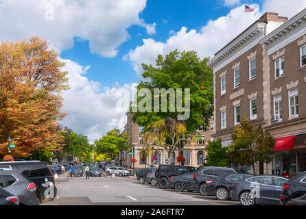 Greenwich Avenue in der Innenstadt von Greenwich, Connecticut, USA Stockfoto