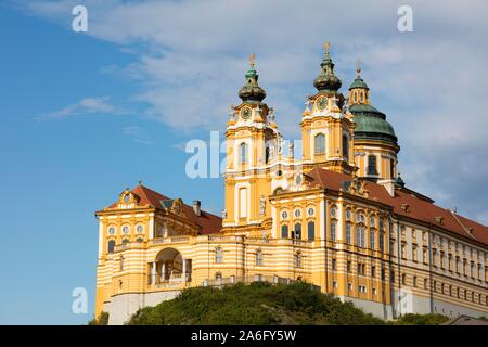 Benediktinerkloster Stift Melk, UNESCO-Weltkulturerbe, Stift Melk, Wachau, Niederösterreich, Österreich Stockfoto