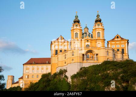 Benediktinerkloster Stift Melk, UNESCO-Weltkulturerbe, Stift Melk, Wachau, Niederösterreich, Österreich Stockfoto