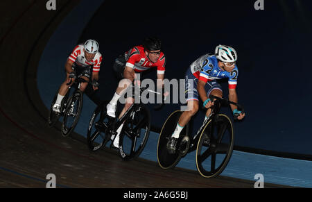 Frankreichs Bryan Coquard bei Tag fünf der sechs Phynova Tag Radfahren bei Lee Valley VeloPark, London. Stockfoto