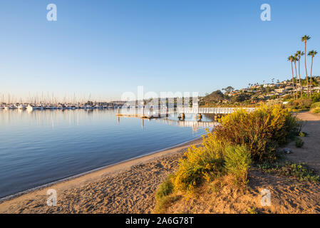 Hafen Szene von La Playa, das Bayfront Nachbarschaft in der Point Loma Gemeinschaft von San Diego, Kalifornien fotografiert. Stockfoto