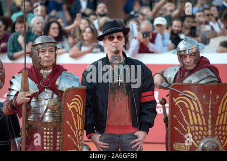 Cristina d'Avena und J-Ax an den roten Teppich von Playmobil der Film in Rom Film Fest 2019 Stockfoto