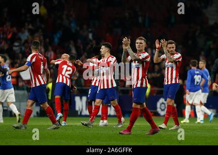 Madrid, Spanien. 26 Okt, 2019. Während MACTH ATLETICO DE MADRID GEGEN ATHLETIC CLUB BILBAO BEI WANDA METROPOLITANO Stadion. Samstag, den 26. Oktober 2019 Credit: CORDON PRESSE/Alamy leben Nachrichten Stockfoto