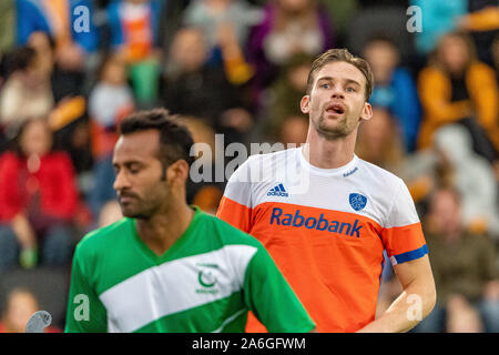 Amstelveen, Niederlande. 26 Okt, 2019. AMSTELVEEN, 26-10-2019, FIH-Hockey Olympic Qualifier 2019 (Männer). Veranstaltungsort: Wagener Stadion. Während des Spiels Niederlande Pakistan vs. Credit: Pro Schüsse/Alamy leben Nachrichten Stockfoto