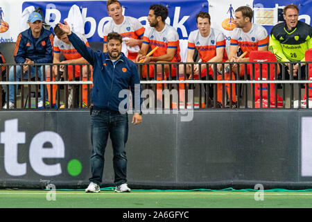 Amstelveen, Niederlande. 26 Okt, 2019. AMSTELVEEN, 26-10-2019, FIH-Hockey Olympic Qualifier 2019 (Männer). Veranstaltungsort: Wagener Stadion. Während des Spiels Niederlande Pakistan vs. Credit: Pro Schüsse/Alamy leben Nachrichten Stockfoto