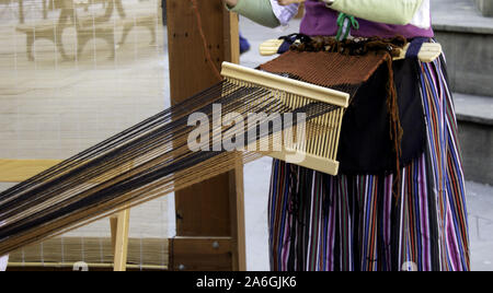 Spinner weben Ball wolle, Arbeit und Handwerk, Nähen Stockfoto