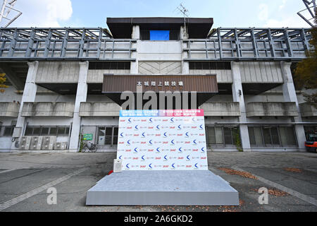 Honjo Athletic Stadium, Fukuoka, Japan. 26 Okt, 2019. ? Allgemeine Ansicht, 26. Oktober 2019 - Leichtathletik: 41. Kitakyusyu Athletik Karneval in Honjo Athletic Stadium, Fukuoka, Japan. Credit: MATSUO. K/LBA SPORT/Alamy leben Nachrichten Stockfoto